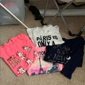 4 justice shirts good condition 1 LONG SLEEVE